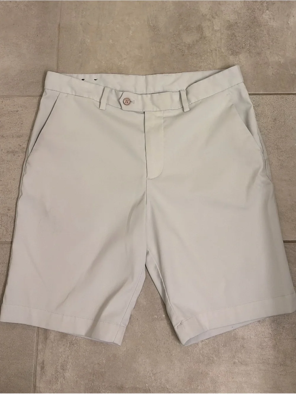 J.Lindeberg Men's Performance Golf Shorts- Light Gray